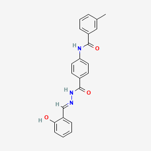 molecular formula C22H19N3O3 B15016840 N-(4-{[(2E)-2-(2-hydroxybenzylidene)hydrazinyl]carbonyl}phenyl)-3-methylbenzamide 