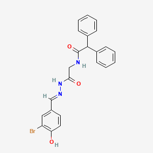 N-({N'-[(E)-(3-Bromo-4-hydroxyphenyl)methylidene]hydrazinecarbonyl}methyl)-2,2-diphenylacetamide