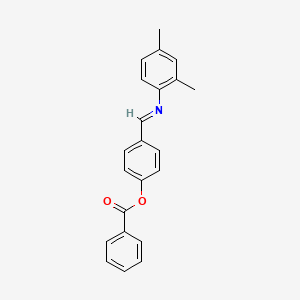 molecular formula C22H19NO2 B15016855 4-[(E)-[(2,4-Dimethylphenyl)imino]methyl]phenyl benzoate 