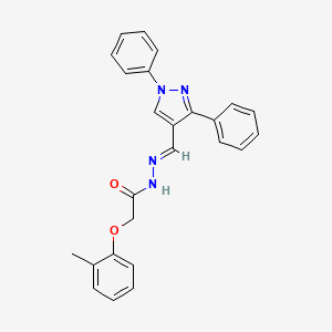 N'-[(E)-(1,3-diphenyl-1H-pyrazol-4-yl)methylidene]-2-(2-methylphenoxy)acetohydrazide