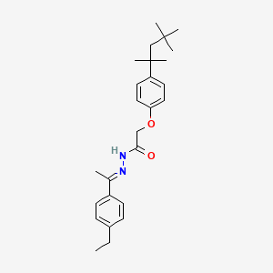 N'-[(1E)-1-(4-ethylphenyl)ethylidene]-2-[4-(2,4,4-trimethylpentan-2-yl)phenoxy]acetohydrazide