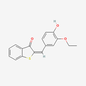 (2E)-2-(3-ethoxy-4-hydroxybenzylidene)-1-benzothiophen-3(2H)-one