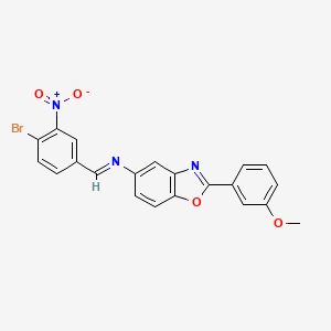 N-[(E)-(4-bromo-3-nitrophenyl)methylidene]-2-(3-methoxyphenyl)-1,3-benzoxazol-5-amine