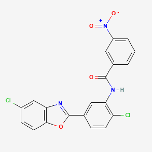 N-[2-chloro-5-(5-chloro-1,3-benzoxazol-2-yl)phenyl]-3-nitrobenzamide