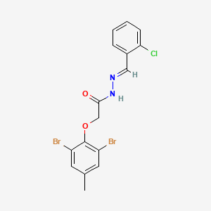 N'-[(E)-(2-chlorophenyl)methylidene]-2-(2,6-dibromo-4-methylphenoxy)acetohydrazide