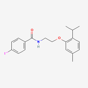 molecular formula C19H22INO2 B15016969 4-iodo-N-{2-[5-methyl-2-(propan-2-yl)phenoxy]ethyl}benzamide 