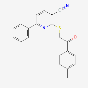 2-{[2-(4-Methylphenyl)-2-oxoethyl]sulfanyl}-6-phenylpyridine-3-carbonitrile