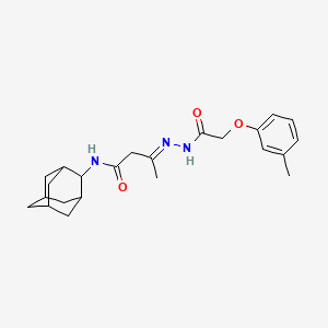 molecular formula C23H31N3O3 B15016985 (3E)-N-(Adamantan-2-YL)-3-{[2-(3-methylphenoxy)acetamido]imino}butanamide 