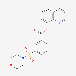 molecular formula C20H18N2O5S B15017000 Quinolin-8-yl 3-(morpholin-4-ylsulfonyl)benzoate 