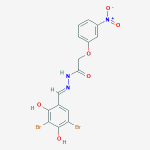 N'-[(E)-(3,5-dibromo-2,4-dihydroxyphenyl)methylidene]-2-(3-nitrophenoxy)acetohydrazide