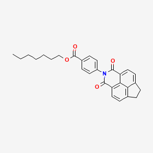 molecular formula C28H27NO4 B15017070 heptyl 4-(1,3-dioxo-1,3,6,7-tetrahydro-2H-indeno[6,7,1-def]isoquinolin-2-yl)benzoate 