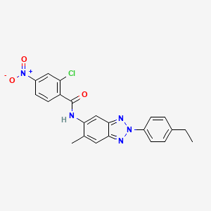 2-chloro-N-[2-(4-ethylphenyl)-6-methyl-2H-benzotriazol-5-yl]-4-nitrobenzamide