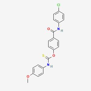 molecular formula C21H17ClN2O3S B15017079 O-{4-[(4-chlorophenyl)carbamoyl]phenyl} (4-methoxyphenyl)carbamothioate 