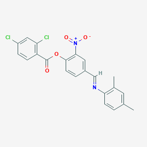 4-[(E)-[(2,4-Dimethylphenyl)imino]methyl]-2-nitrophenyl 2,4-dichlorobenzoate