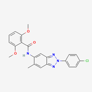 molecular formula C22H19ClN4O3 B15017141 N-[2-(4-chlorophenyl)-6-methyl-2H-benzotriazol-5-yl]-2,6-dimethoxybenzamide 