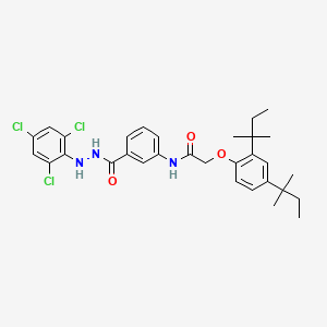 molecular formula C31H36Cl3N3O3 B15017156 2-[2,4-bis(2-methylbutan-2-yl)phenoxy]-N-(3-{[2-(2,4,6-trichlorophenyl)hydrazinyl]carbonyl}phenyl)acetamide 