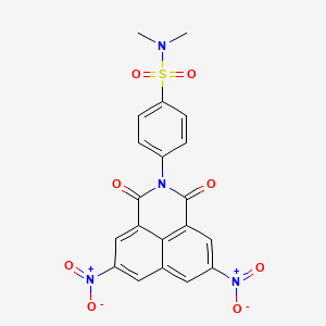 molecular formula C20H14N4O8S B15017161 4-(5,8-dinitro-1,3-dioxo-1H-benzo[de]isoquinolin-2(3H)-yl)-N,N-dimethylbenzenesulfonamide 