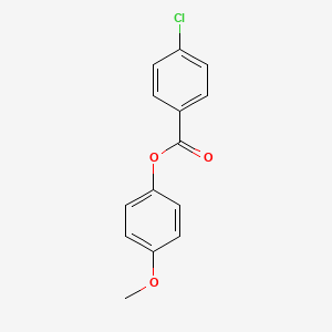 molecular formula C14H11ClO3 B15017217 Benzoic acid, 4-chloro-, 4-methoxyphenyl ester CAS No. 5410-99-1