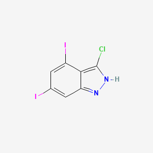 molecular formula C7H3ClI2N2 B1501723 3-Chloro-4,6-diiodo (1H)indazole 