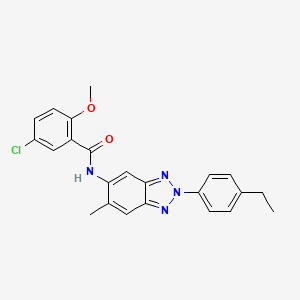 5-chloro-N-[2-(4-ethylphenyl)-6-methyl-2H-benzotriazol-5-yl]-2-methoxybenzamide