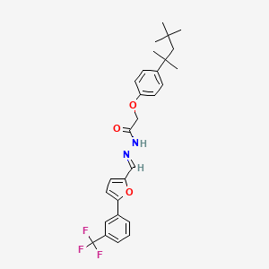 N'-[(E)-{5-[3-(trifluoromethyl)phenyl]furan-2-yl}methylidene]-2-[4-(2,4,4-trimethylpentan-2-yl)phenoxy]acetohydrazide