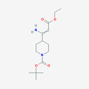 molecular formula C15H26N2O4 B1501728 (E)-Tert-butyl 4-(1-amino-3-ethoxy-3-oxoprop-1-enyl)piperidine-1-carboxylate CAS No. 521302-69-2