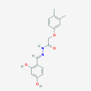 molecular formula C17H18N2O4 B15017288 N'-[(E)-(2,4-dihydroxyphenyl)methylidene]-2-(3,4-dimethylphenoxy)acetohydrazide 