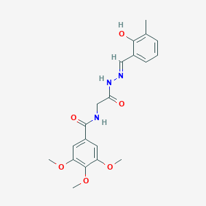 N-({N'-[(E)-(2-Hydroxy-3-methylphenyl)methylidene]hydrazinecarbonyl}methyl)-3,4,5-trimethoxybenzamide