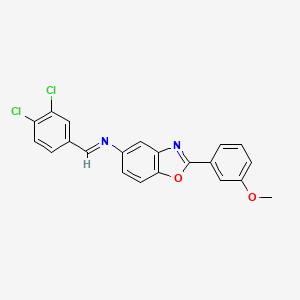 N-[(E)-(3,4-dichlorophenyl)methylidene]-2-(3-methoxyphenyl)-1,3-benzoxazol-5-amine