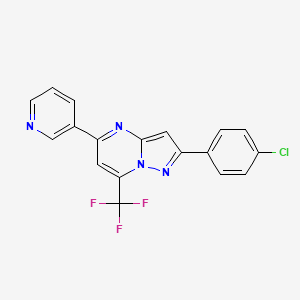 2-(4-Chlorophenyl)-5-(pyridin-3-yl)-7-(trifluoromethyl)pyrazolo[1,5-a]pyrimidine