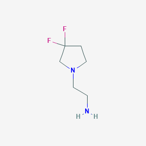molecular formula C6H12F2N2 B1501733 2-(3,3-Difluoro-pyrrolidin-1-YL)-ethylamine CAS No. 867008-81-9