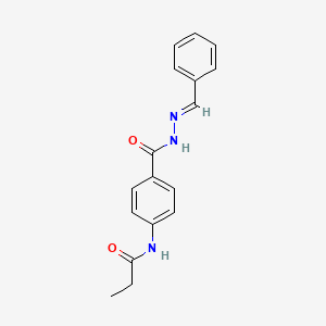 N-(4-{[(2E)-2-benzylidenehydrazinyl]carbonyl}phenyl)propanamide