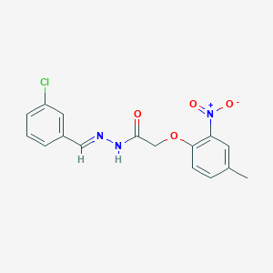 N'-[(E)-(3-chlorophenyl)methylidene]-2-(4-methyl-2-nitrophenoxy)acetohydrazide