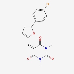 molecular formula C17H13BrN2O4 B15017340 5-{[5-(4-bromophenyl)furan-2-yl]methylidene}-1,3-dimethylpyrimidine-2,4,6(1H,3H,5H)-trione 