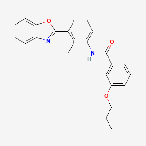 molecular formula C24H22N2O3 B15017348 N-[3-(1,3-benzoxazol-2-yl)-2-methylphenyl]-3-propoxybenzamide 