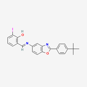 2-[(E)-{[2-(4-tert-butylphenyl)-1,3-benzoxazol-5-yl]imino}methyl]-6-iodophenol