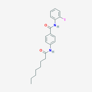 molecular formula C21H25IN2O2 B15017385 N-(2-iodophenyl)-4-(octanoylamino)benzamide 