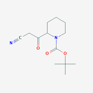 molecular formula C13H20N2O3 B1501740 叔丁基 2-(2-氰基乙酰)哌啶-1-羧酸酯 CAS No. 887592-68-9