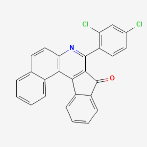 molecular formula C26H13Cl2NO B15017406 8-(2,4-dichlorophenyl)-9H-benzo[f]indeno[2,1-c]quinolin-9-one 