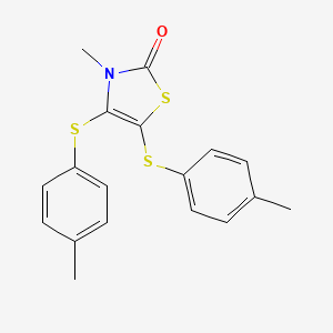 molecular formula C18H17NOS3 B15017440 3-methyl-4,5-bis[(4-methylphenyl)thio]-1,3-thiazol-2(3H)-one 