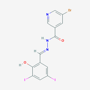 5-bromo-N'-[(E)-(2-hydroxy-3,5-diiodophenyl)methylidene]pyridine-3-carbohydrazide