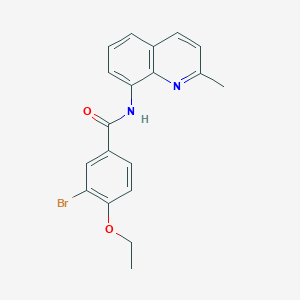 molecular formula C19H17BrN2O2 B15017484 3-bromo-4-ethoxy-N-(2-methylquinolin-8-yl)benzamide 