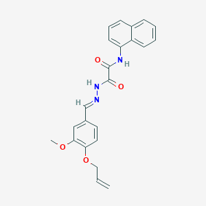 molecular formula C23H21N3O4 B15017494 2-{(2E)-2-[3-methoxy-4-(prop-2-en-1-yloxy)benzylidene]hydrazinyl}-N-(naphthalen-1-yl)-2-oxoacetamide 