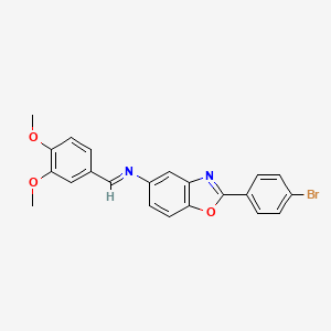 2-(4-bromophenyl)-N-[(E)-(3,4-dimethoxyphenyl)methylidene]-1,3-benzoxazol-5-amine