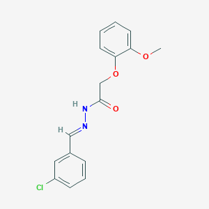 N'-[(E)-(3-chlorophenyl)methylidene]-2-(2-methoxyphenoxy)acetohydrazide