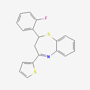 2-(2-Fluorophenyl)-4-(thiophen-2-yl)-2,3-dihydro-1,5-benzothiazepine