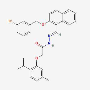 N'-[(E)-{2-[(3-bromobenzyl)oxy]naphthalen-1-yl}methylidene]-2-[5-methyl-2-(propan-2-yl)phenoxy]acetohydrazide