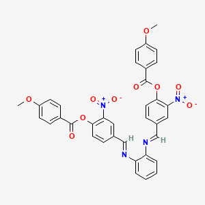 benzene-1,2-diylbis[nitrilo(E)methylylidene-2-nitrobenzene-4,1-diyl] bis(4-methoxybenzoate)