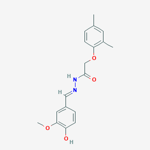 2-(2,4-dimethylphenoxy)-N'-[(E)-(4-hydroxy-3-methoxyphenyl)methylidene]acetohydrazide