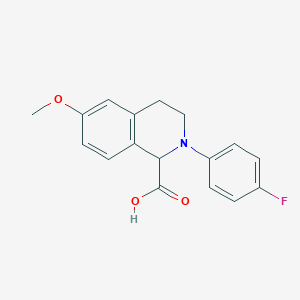 molecular formula C17H16FNO3 B1501757 2-(4-Fluoro-phenyl)-6-methoxy-1,2,3,4-tetrahydro-isoquinoline-1-carboxylic acid 